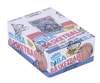 1986-87 Fleer Basketball Unopened Wax Box (36 Packs) – All Original, as issued by Fleer! - "The Midwest Storage Find" – BBCE Certified